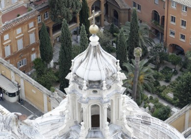 The view of the Teutonic Cemetery, inside the Vatican.