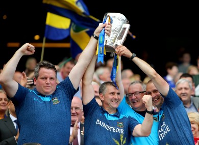 Tipperary boss Liam Sheedy with his management team.