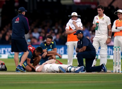 Smith was struck on the helmet by England bowler Jofra Archer.