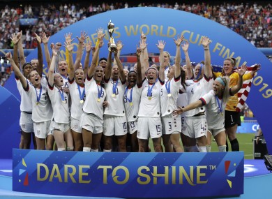 The US team triumphed at the World Cup during the summer.