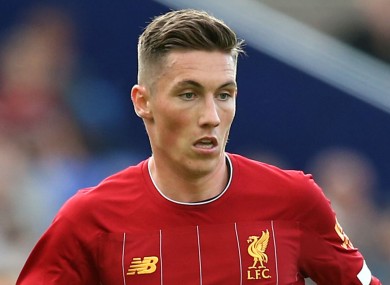 Harry Wilson playing for Liverpool.