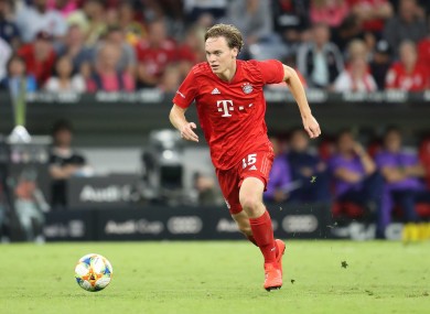 Ryan Johansson in action for Bayern Munich against Tottenham.