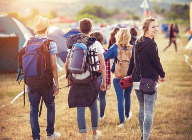 File photo of people at a music festival