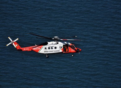File photo of Irish Coast Guard helicopter. Rescue helicopter 116 was sent to assist in today's operation.