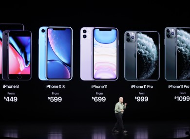 Phil Schiller, Senior Vice President of Worldwide Marketing, talks about the new iPhone 11 Pro and Max, during an event to announce new products.