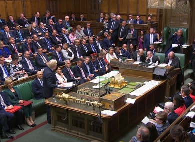 House of Commons earlier today.