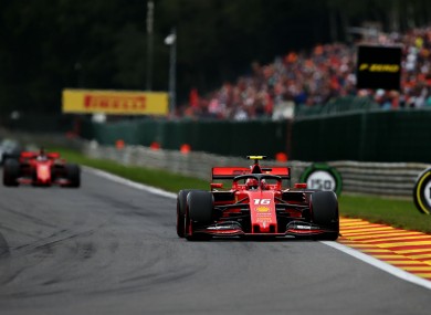Charles Leclerc in the Belgian Grand Prix.