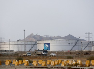 Aramco oil facility is seen in Jiddah, Saudi Arabia