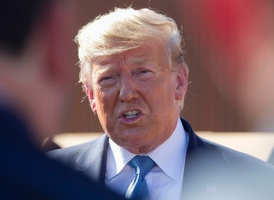 US President Donald Trump pictured in in San Diego on Wednesday.