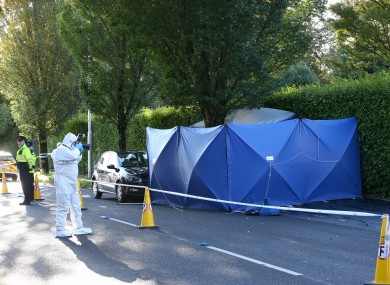 The scene of the stabbing yesterday.