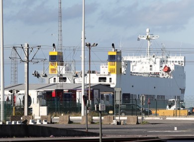 File photo of a cargo ship at the port of Zeebrugge in Belgium