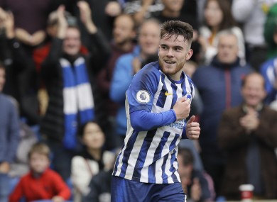 Aaron Connolly scored twice for Brighton against Tottenham on Saturday.