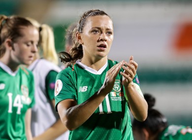 Katie McCabe after Ireland's win over Montenegro.