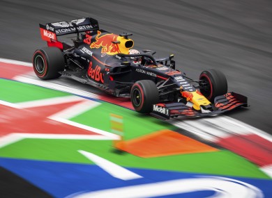 Max Verstappen in action in Mexico.
