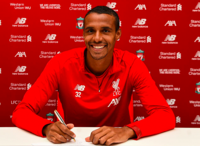 Matip pictured at Melwood on Friday afternoon.