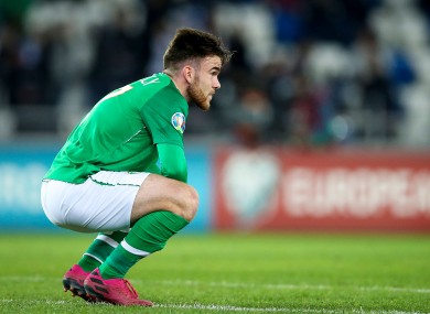 Aaron Connolly, pictured after Ireland's 0-0 draw with Georgia last month.