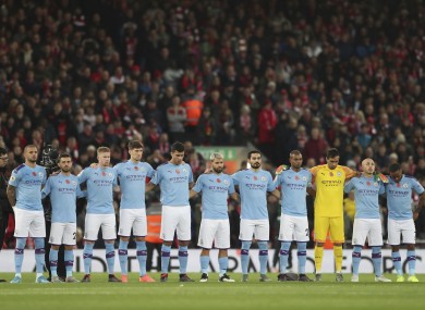 The Man City players.