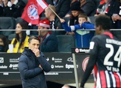 Niko Kovac saw Bayern Munich lose 5-1 to Eintracht Frankfurt yesterday.