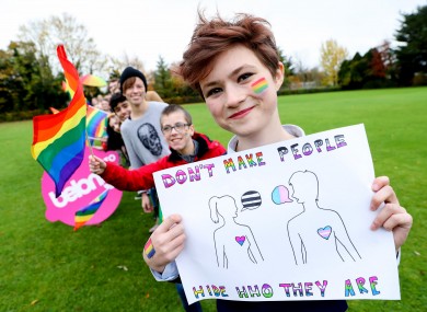 Meg North from Mount Temple Comprehensive School pictured for BeLonG To's Stand Up Awareness Week which is taking place this week.