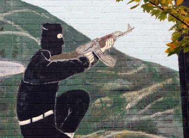 A UVF mural in north Belfast.