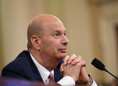 Gordon Sondland at the impeachment hearing last week.