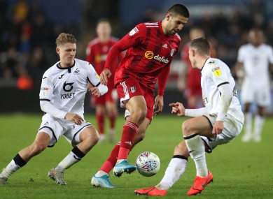 Aleksandar Mitrovic in possession for Fulham.