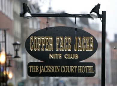 The entrance to Copper Face Jacks on Harcourt Street.