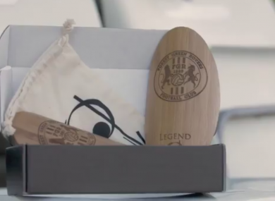 The shin pads, which are made of bamboo.