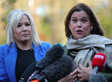 Sinn Féin's Michelle O'Neill and Mary Lou McDonald.