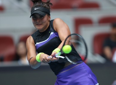 Bianca Andreescu at the China Open.