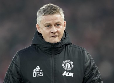 Manchester United's manager Ole Gunnar Solskjaer.