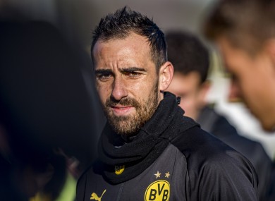 Paco Alcacer, pictured at his final Borussia Dortmund training session.