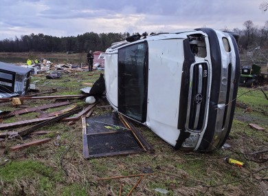 Damage from Friday night’ severe weather in Bossier Parish, Louisiana