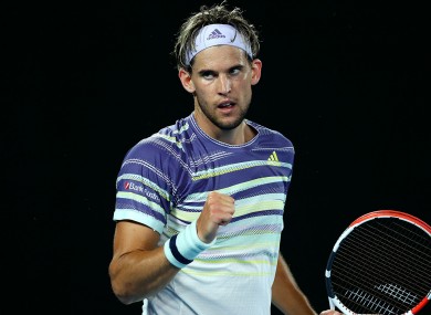 World number five Dominic Thiem.