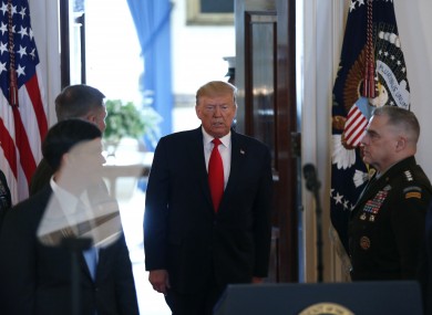Donald Trump remarks on the Iranian attack on two U.S. military bases in Iraq yesterday