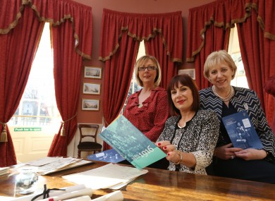 Fine Gael's Regina Doherty, Josepha Madigan and Heather Humphreys pictured at the launch of the Centenary Programme to Commemorate Voting Rights for Women in 2018.
