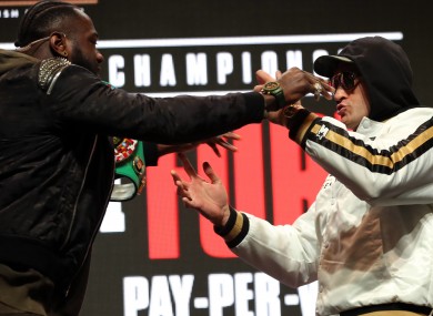 Fury and Wilder face off.