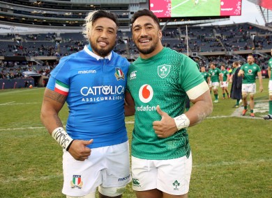 Bundee Aki and Jimmy Tuivatti hope the game gets the thumbs up.