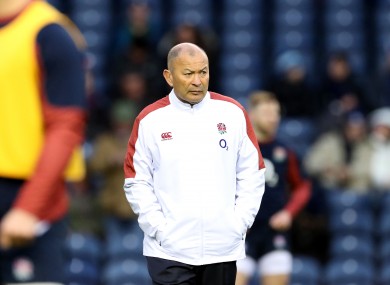 England head coach Eddie Jones pictured before yesterday's Six Nations win against Scotland.