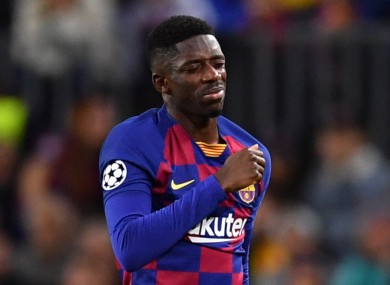 Ousmane Dembele is out for the remainder of the season.