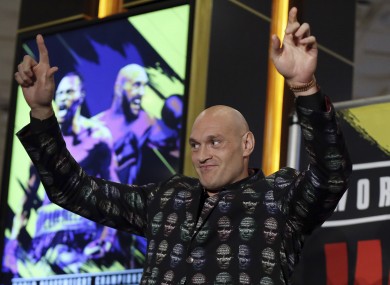 Fury arriving at the MGM Grand.