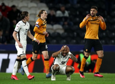 Andre Ayew rues a missed chance.