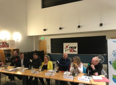 Candidates in Dublin Bay North during last night's debate in Coolock.