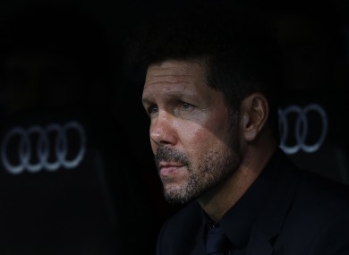 A pensive Diego Simeone.