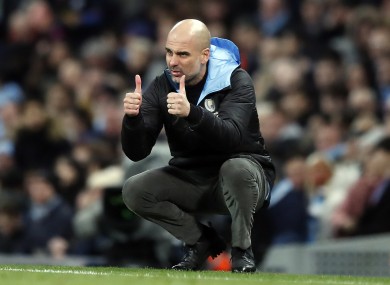 Man City boss Pep Guardiola.