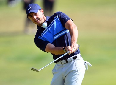 Rory McIlroy playing the final round of the Genesis Invitational on Sunday.