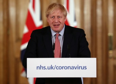 Boris Johnson speaking at a press conference today,