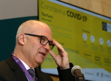 Chief Medical Officer Dr Tony Holohan at a press briefing earlier this week.