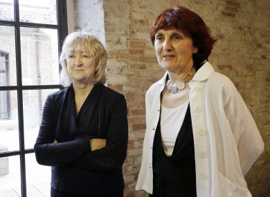 Yvonne Farrell, left, and Shelley McNamara.