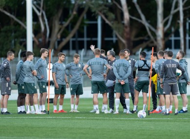 Marcelo Bielsa and his squad.